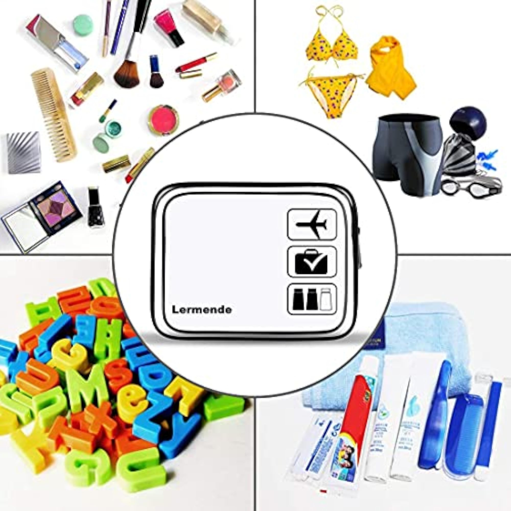 Toiletry Bag with Zipper Travel Luggage Pouch