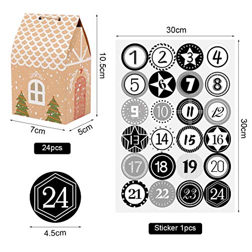 Bluelves-Calendrier-de-lAvent-24-Calendrier-de-lavent-Maison-a-Faire-soi-Calendrier-Noel-Maison-en-Papier-avec-24-Autocollants-Numerotes-Calendrier-de-lavent-Boite-Calendrier-de-lAvent-DIY Bluelves Calendrier de l'Avent DIY - Un Noël magique et personnalisé ! – Image 3