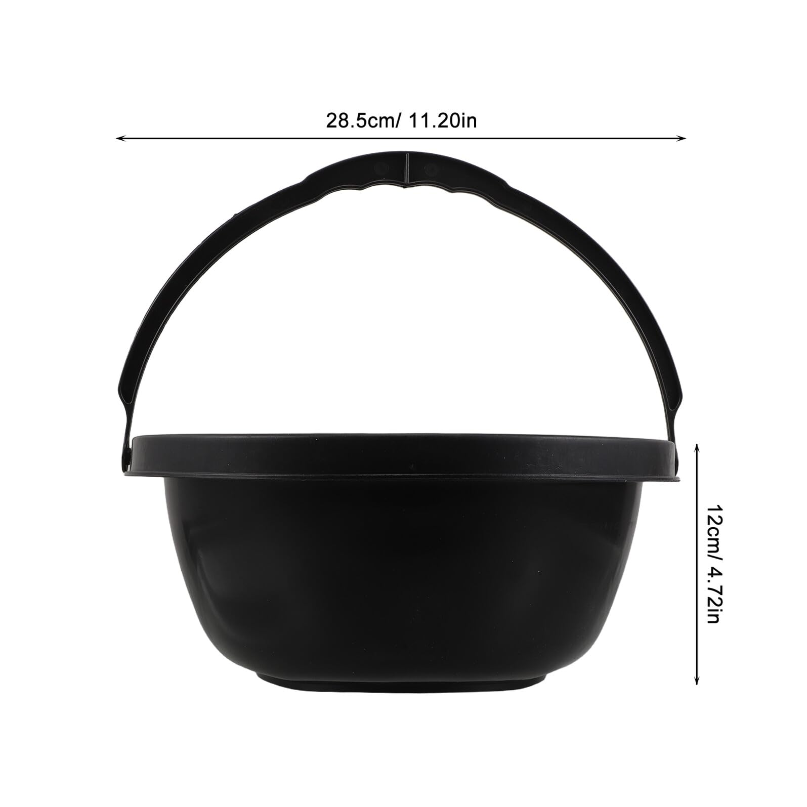Vaso da Notte per Adulti Nero in Plastica, Portatile | Uso a Letto e Wc da Viaggio, Forma Ergonomica, Supporto Stabile Anziani e Donne Anziane