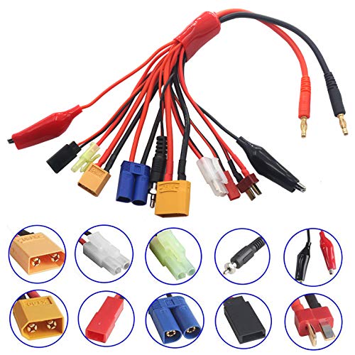 ShareGoo 10 in 1 4mm Banana Plug RC Lipo Battery Multi Charger Adapter