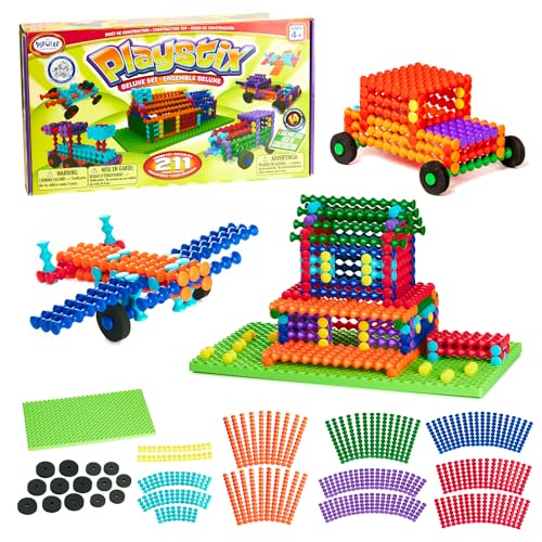 Playstix Construction Toy Building Blocks Set 211 Piece STEM Kit