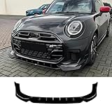 NTING Front Bumper Lip Chin Spoiler Splitter Diffuser Body Kit Compatible with Mini Cooper JCW F65 F66 F67 2024 2025 Gloss Black
