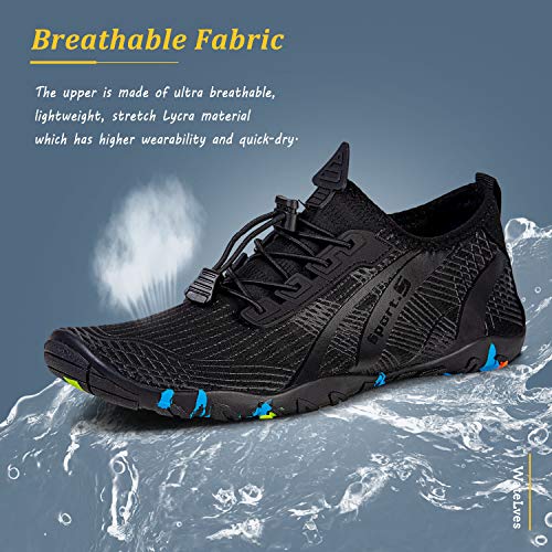 Image of WateLves Water Shoes Mens Womens Beach Swim Shoes Quick-Dry Aqua Socks Pool Shoes for Surf Yoga Water Aerobics