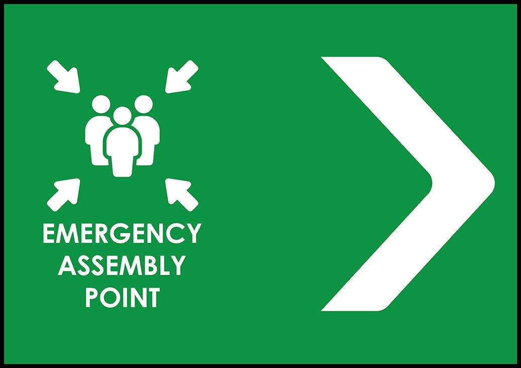 Ritwika's Emergency Assembly Point Sign Poster : Amazon.in: Home & Kitchen