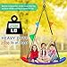 WWFFEN Antirust Swing Hanger Heavy Duty 360°+180°Rotation 1500LB Capacity Wood Playground Yoga Hammock Chair, Rope sandbag Porch Swing