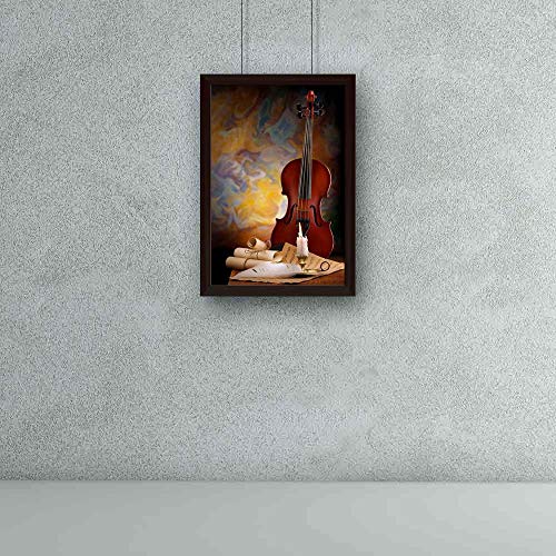 Image of ArtzFolio Antique Music Tabletop Painting Dark Brown Frame 6 x 8.3 inch (15 x 21 cms)