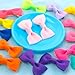 QingHan Dog Hair Bows 2 inches Small Puppy Bowknot Clips for Pet Grooming Accessories Doggy 60Pcs (30 Pairs)