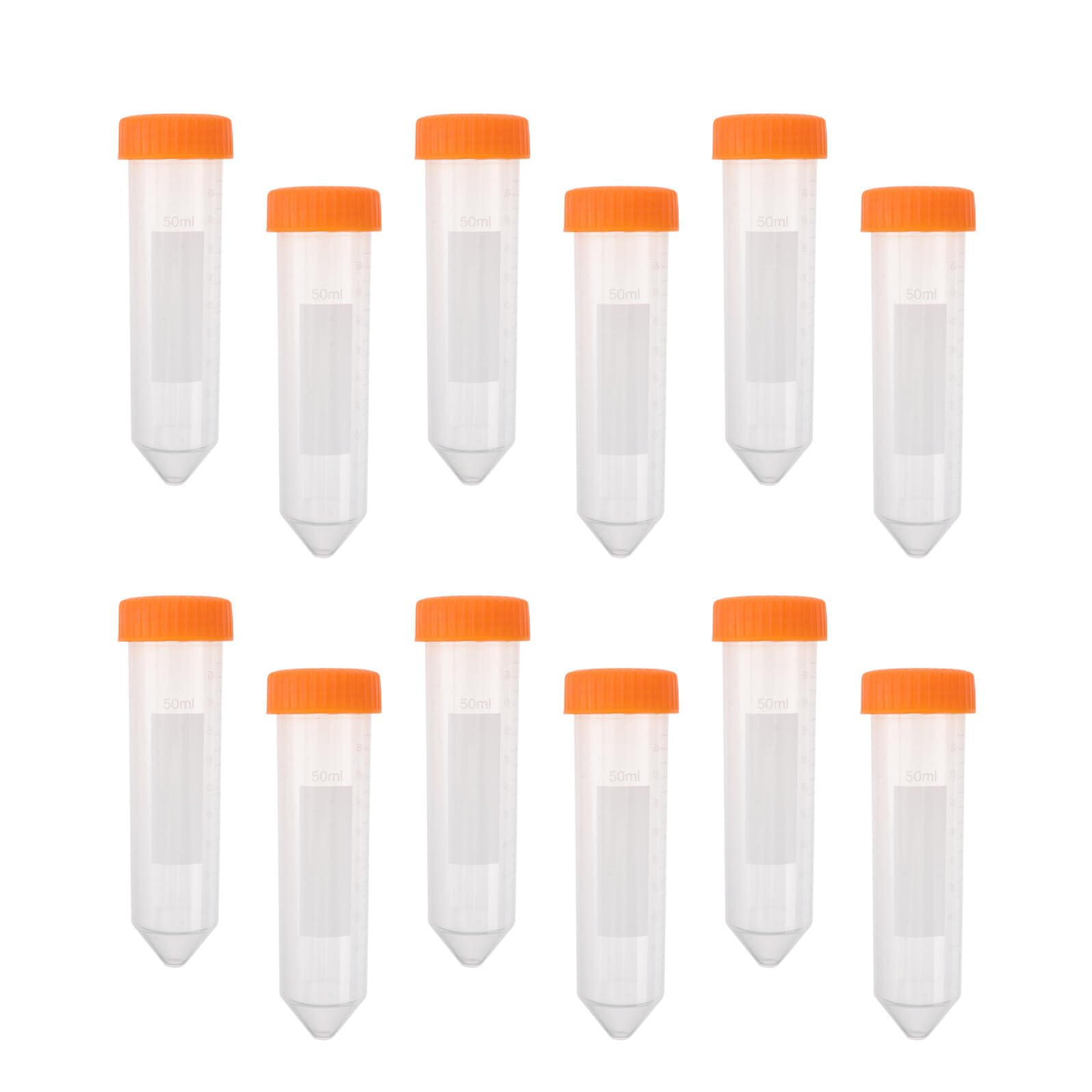 MAGICLULU Provette da Centrifuga con Fondo Conico 50ml in Plastica 50 Pezzi | Blu, Alta Trasparenza e Lettura Facile, per Test di Laboratorio e Coloranti Alimentari Colore Casuale