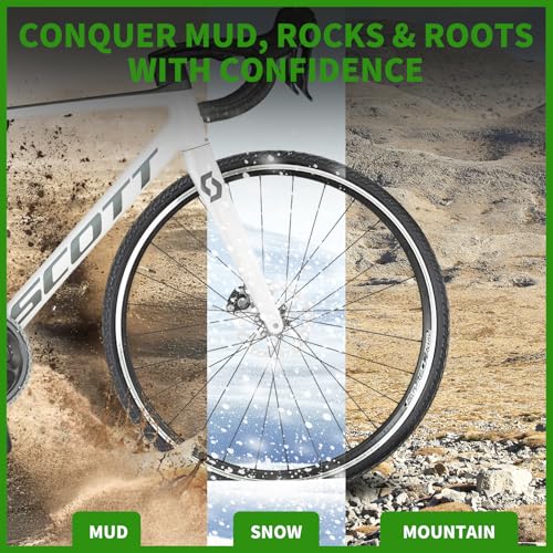 2-Pack 700x35C/38C Bike Tire, Road Bike Replacement Tires