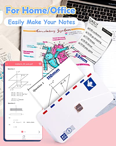 Phomemo Portable Thermal Printer M04As 4 Inch Mini Sticker Printer Bluetooth Mobile Photo Printer, Support 15/53/80/110Mm Printing Width, 300Dpi, Suitable For Photos, Notes, Memo, Chritstmas Gift #TOP5