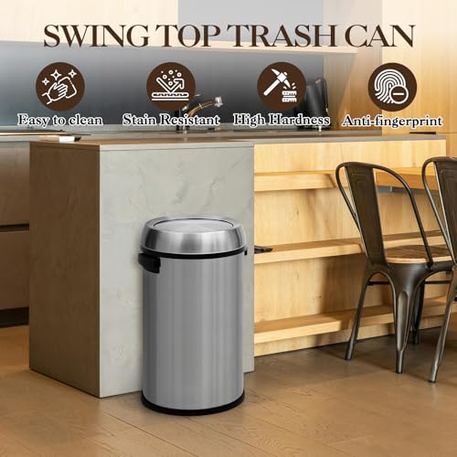 Caneca de basura comercial IDEALHOUSE 65L con tapa abatible miniatura 4