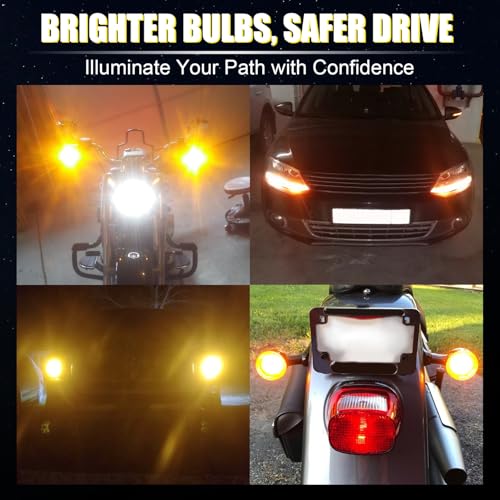 Image of iBrightstar 3157 LED Bulb Amber, 3157a LED Turn Signal Bulbs Super Bright for vehicle Blinker Lights and Turn Signal Lights, 2 Pack