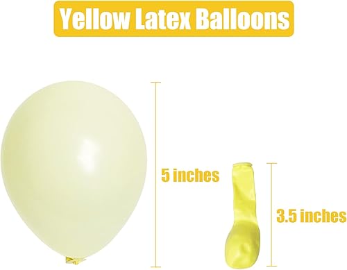 Miniatura 3 de VUMSUM Globos amarillos de látex de 5 pulgadas, globos de fiesta de color amarillo, globos de fiesta de cumpleaños para fiesta, baby shower,