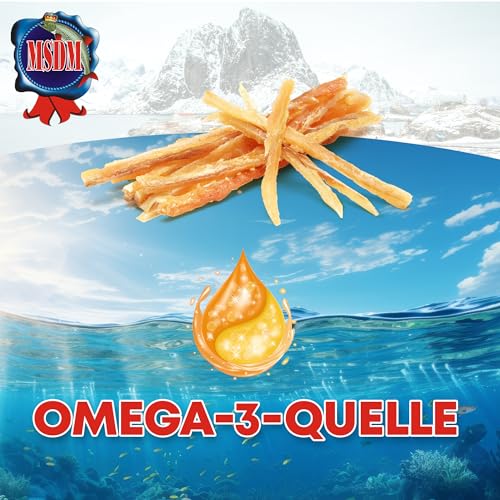Pazifischer Kabeljau Original 1kg - Fisch Jerky I High Protein I Snack I Trockenfisch Omega 3 I Beef Jerky, Trockenfleisch & Chips Alternative