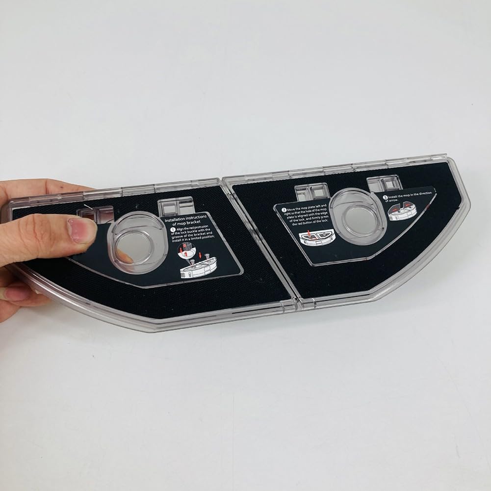 per sostituzione Mop Staffa e Panno Set EVE per Max Robotic per Aspirapolvere, Telaio in Plastica con Cuscinetti in Microfibra Pulizia Pavimento Casa