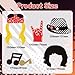 Paper Jazz 18pcs Rock and Roll Birthday Party Decorations Note Guitar Star Photo Booth Props Music Theme Party Supplies Music Party Decoration.