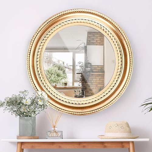 Hamilton Hills 20 inch Round Mirror - Wall Mounted Mirror with Pl...