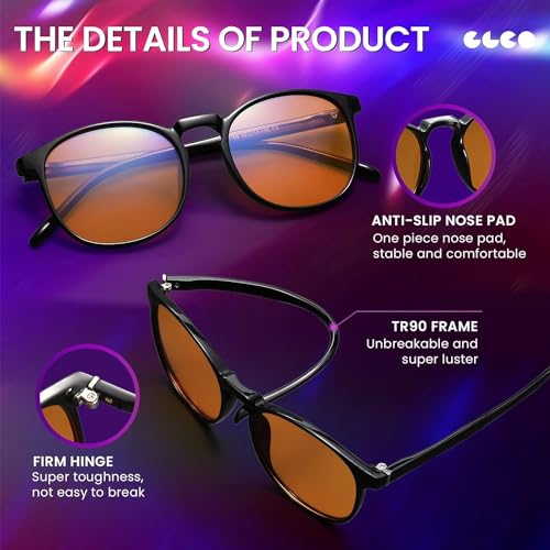 Image of IBOANN Chic & Comfy Blue Light Glasses for Women - 3-Pack Round Frames, Screen-Ready Style with UV Protection Coating