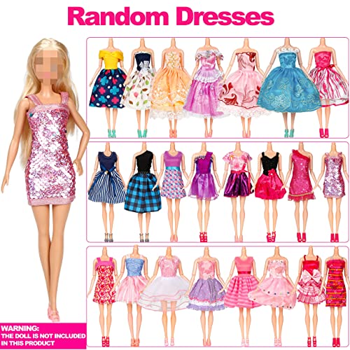 50 Pcs Doll Clothes And Accessories, 5 Wedding Gowns 5 Fashion Dresses 4 Slip Dresses 3 Tops 3 Pants 3 Bikini Swimsuits 20 Shoes For 11.5 Inch Doll Christmas Stocking Stuffers Girls Gift Age 5-7 8-10 #TOP1
