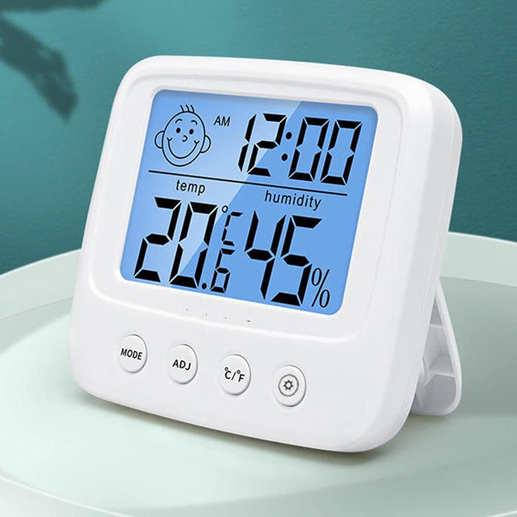 Cyfrowy miernik temperatury i wilgotności LCD z podświetleniem, elektroniczny higrometr do użytku domowego, termometr, stacja pogodowa, pokój dziecięcy，No backlight