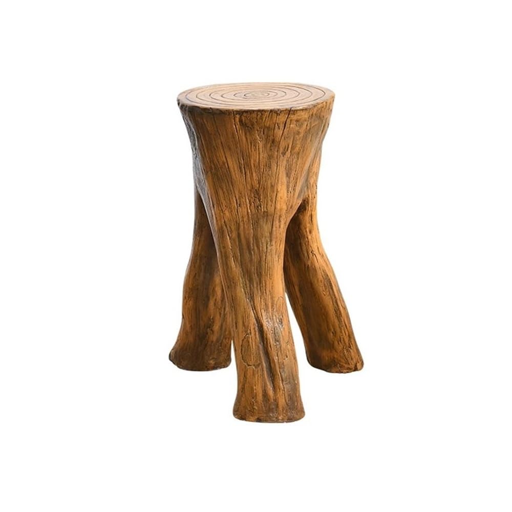 birene Vase Stand New Chinese Style Imitation Wood Ornament Plant Stand, Indoor Qutdoor Resinous Display Base