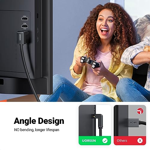 UGREEN NAS DH4300 Plus 4-Bay Desktop NAS,Network Attached Storage (Diskless) Bundle with HDMI Cable Right Angle 4K 90 Degree HDMI Cord 3.3FT