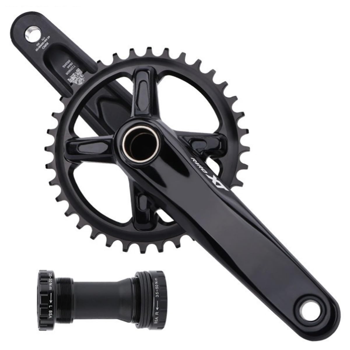 Zintegrowany mechanizm korbowy do roweru górskiego 170 mm 175 mm 104BCD 32 do 38T pojedyncza tarcza ze stopu dla 9 12 prędkości