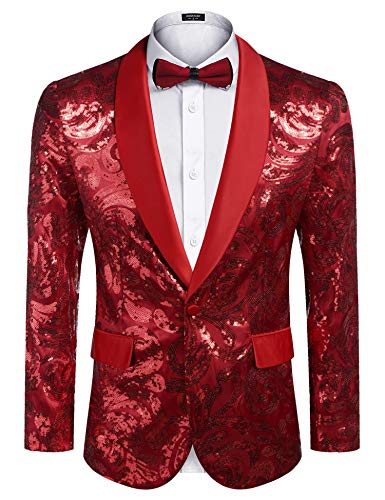 COOFANDY-Mens-Shiny-Sequins-Blazer-Floral-Suit-Jacket-Stylish-Tuxedo-for-PartyWeddingBanquetProm COOFANDY-Mens-Shiny-Sequins-Blazer-Floral-Suit-Jacket-Stylish-Tuxedo-for-PartyWeddingBanquetProm
