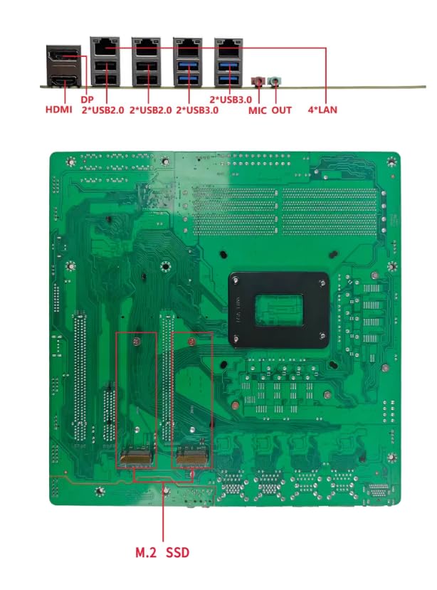 HKUXZR Placa mãe Z690 NAS, computador industrial de roteador macio