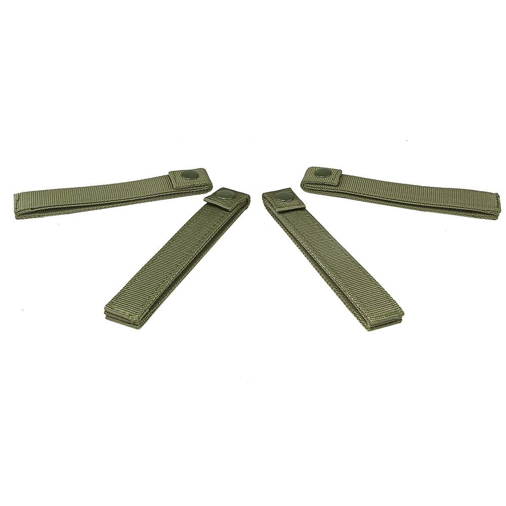 NcSTARMolle Thumb Snap Straps, 6" Length, Green, Package of 4