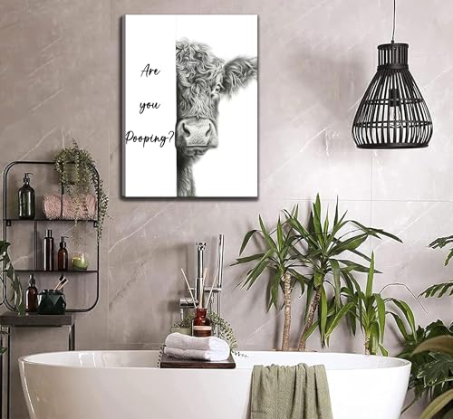 Toile Are You Pooping solution murale anti-morosité pour WC et bain