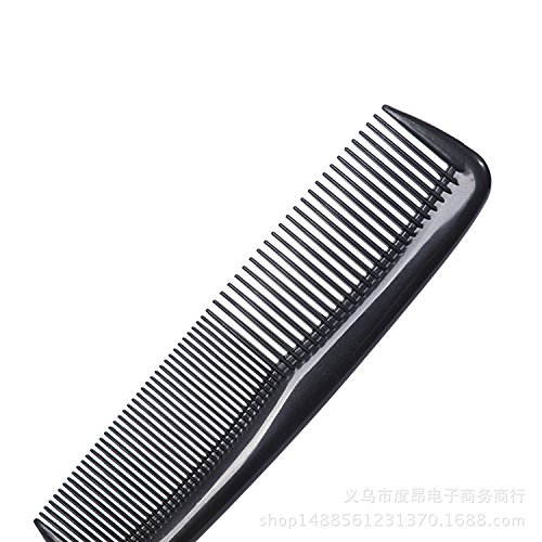 12 Pieces Quality Pocket Hair Comb & Mustache Combs For Hairdressing Comb Heat Resistant Barber Comb (Black) #TOP2