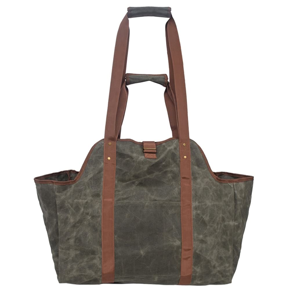 Borsa portalegna Biglietto da Legna da ardere di Tela Tote Bag Cesto di Trasporto da Camino da Camino in Tela per Camino in Feltro