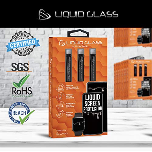 Prooftech LGNANOBOT Liquid Glass Screen Protector For Up To 12 Devices Universal Fit For All Smartphones Tablets And Watches Scratch And Shatter Resistant Wipe thumb #1