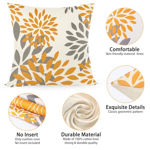 Joyshare Cushion Cover, 40 x 40 cm, Set di 4 con Home Sweet Home, Decorative Cushion Cover con cerniera nascosta, Divano Cushion, Divano Cushion Christmas (40 x 40, Giallo) - imagen 4