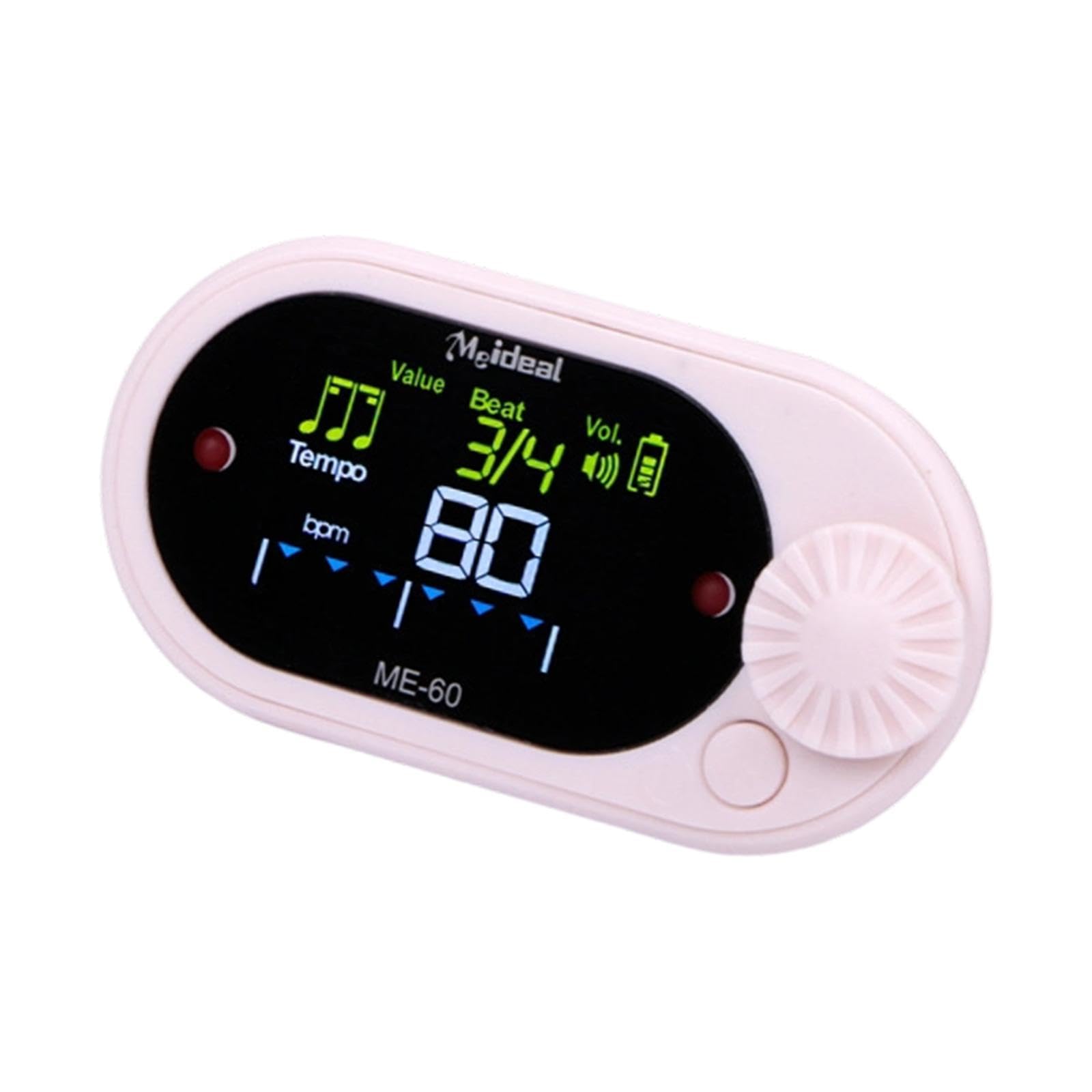 MagiDeal Metrónomo digital con conteo vocal, robusto, multiusos, profesional, generador de tonos para bajo, piano, ukelele y batería, Rosa