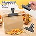 VNDUEEY 12 Pack Stainless Steel Chip Clips, Bag Clips for Food, Heavy Duty Chip Clip for Kitchen and Office to Seal Coffee Bags, Paper Sheets, Metal Clip Air Tight Seal-3 Inches, Black