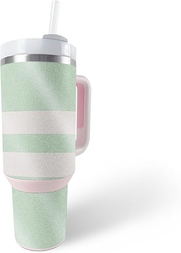 Miniatura 10 de MightySkins - Vaso con purpurina brillante compatible con Stanley The Quencher H2.0 FlowState de 40 onzas, escamas de sirena, acabado protector y
