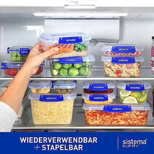 Sistema KLIP IT PLUS Frischhaltedosen Set | 6-teiliges luftdichtes Vorratsdosen Set (2 x 400 ml3 x 1 l1 x 2,2 l)… – Ansicht 3