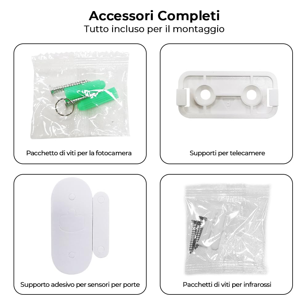 Sistema de Alarma doméstica inalámbrico, Kit antirrobo DIY con sensores de Puerta, Detector de Movimiento, Sirena Sonora, alertas por SMS 4G/App Tuya para apartamento,Oficina,Garaje