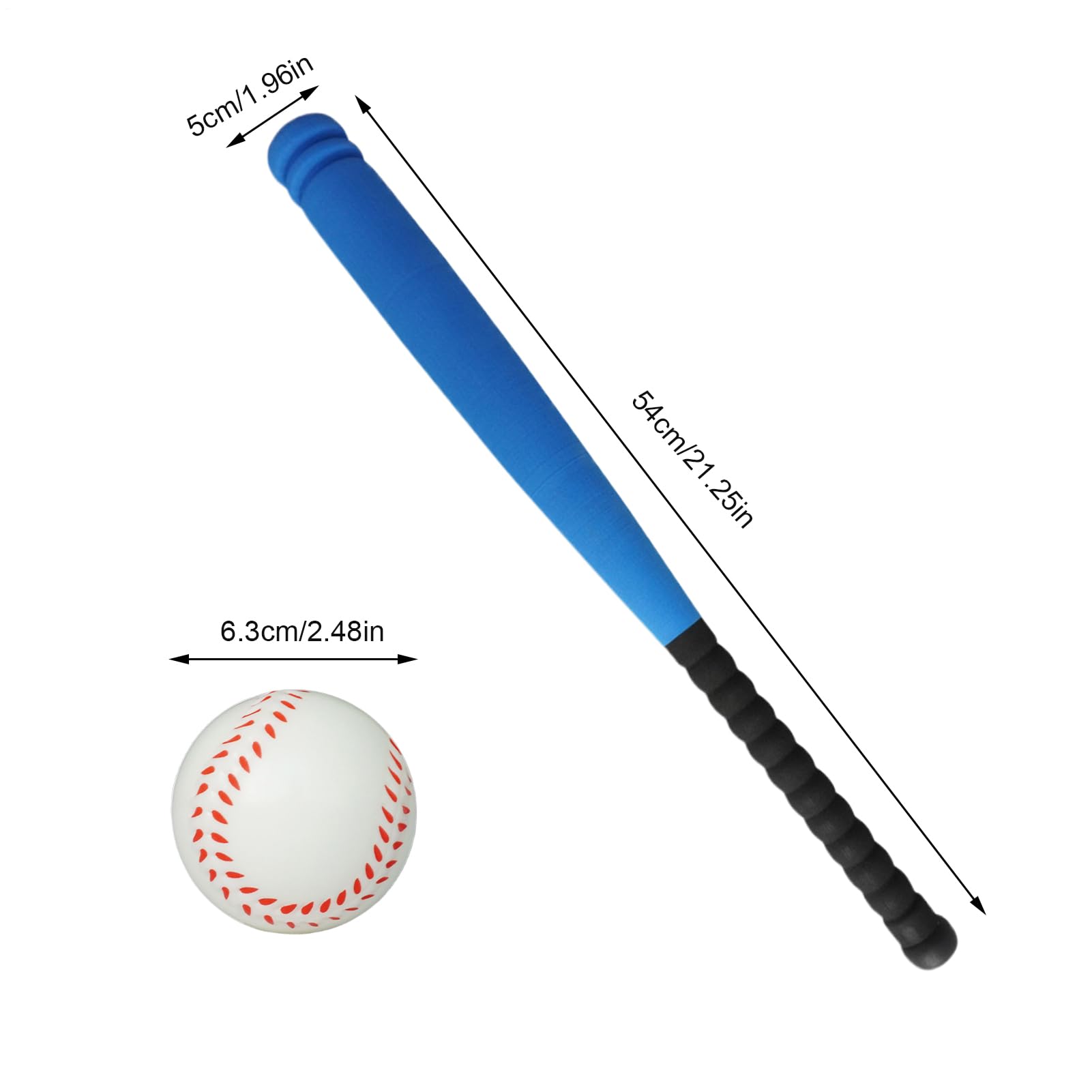 Générique Kit D'entraînement De Baseball - 2 Balles Jouet De Baseball | 2 Balles De Baseball Jouet D'entraînement De Baseball | De Sport Extérieur Et Intérieur pour Enfantts