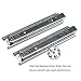 Drawer Slides 8 Inch Ball Bearing Full Extension 3 Section Slide Track Mounting Drawer Runners Slider for Cabinet Home Furniture, 2 Pack (Silver 8 Inch)
