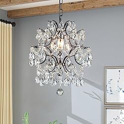 Lampara Araña Negra Leroy Merlin Bestier moderna lámpara de araña negra lámpara de araña de cristal techo lámpara de araña restaurante baño dormitorio Sala de estar 1 e27 bombilla d32cm X h40cm necesaria