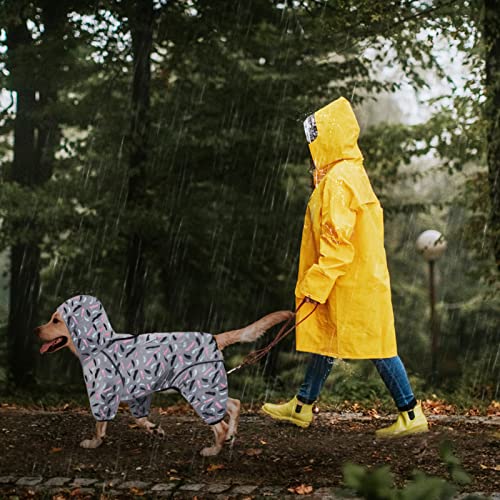 Idepet Dog Raincoat with Hood & Collar Hole,Waterproof Dog Rain Poncho Reflective Dog Rain Jacket Windproof Hoodies for Small Medium Large Dogs Corgi Golden Retriever Shepherd Bulldog - Image 2