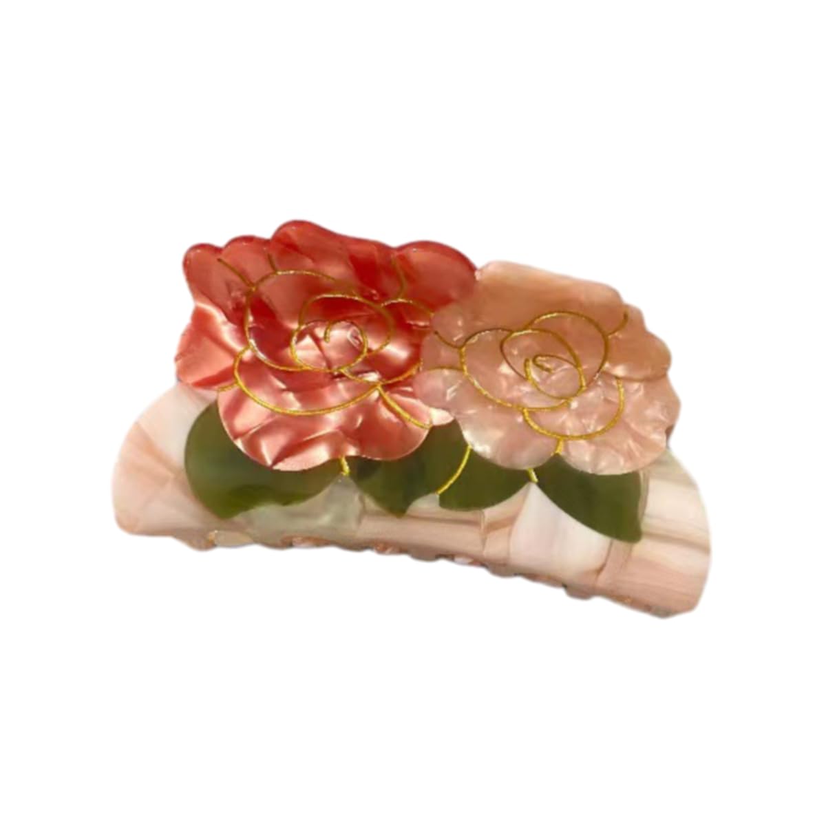Cute Peony Hair Clip,Acetate Claw Clip for Women,Flower Hair Clips,Pink