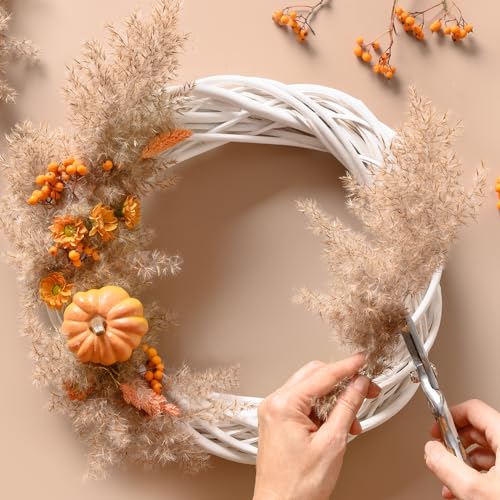 Maloki 0012 2Pack Natural Grapevine Wreath 16Inch,Christmas Rattan Wreath Farmhouse Craft Wreaths Vine Branch Wreath thumb #2