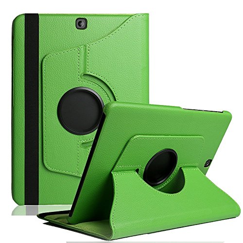 Samsung Tab S2 9.7 Flip Cover, Techcode Book Style Protective Cover 360 Degrees Rotating Pu Leather Smart Folio Flip Casefor Samsung Galaxy Tab S2 9.7 Inch Tablet Sm-T810,Sm-T815(Green,Tab S2 9.7) #TOP6