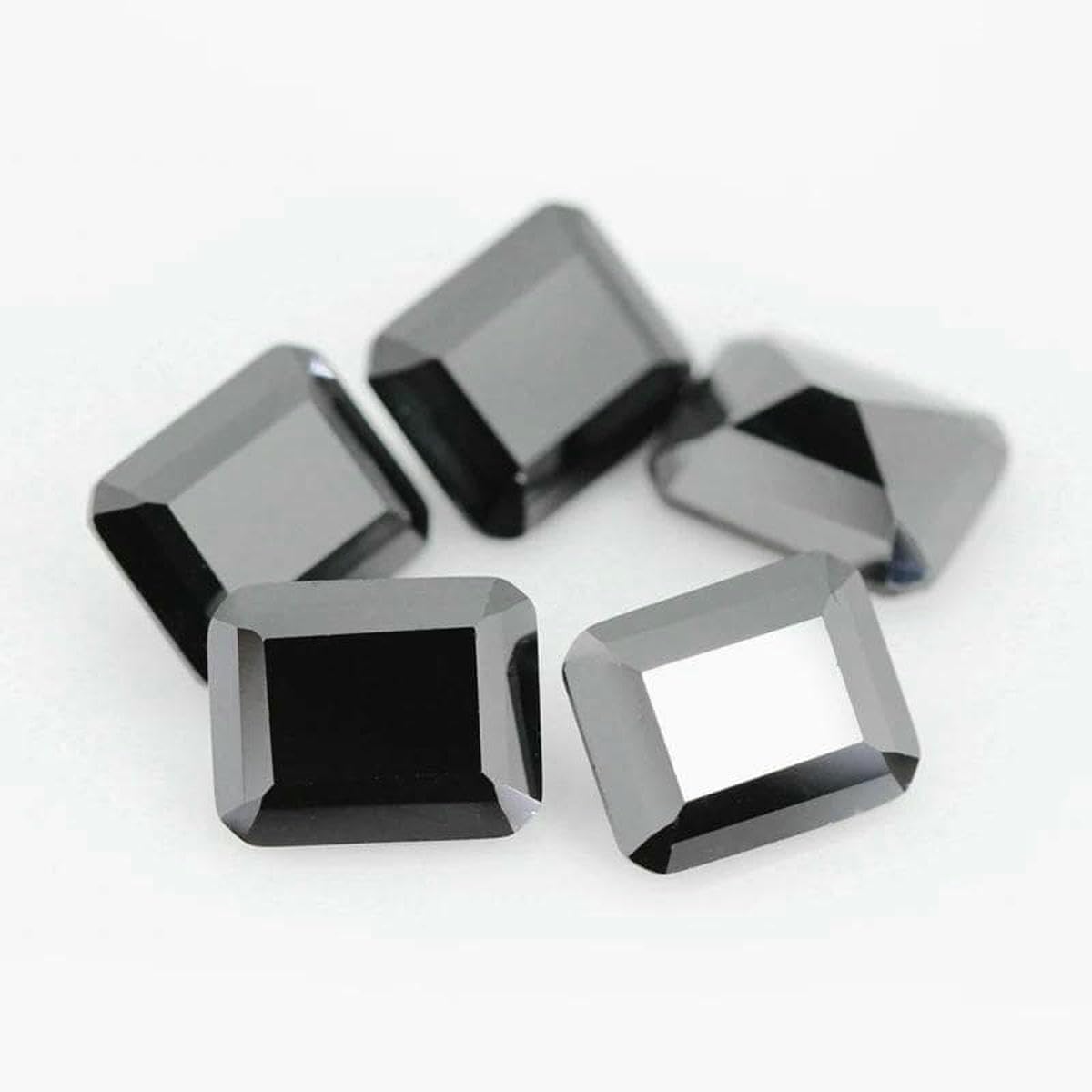 Cuentas sueltas de espinela natural negra, forma ovalada, forma de pera, para hacer joyas DIY (forma ovalada, 6 x 8 mm, 50 unidades)