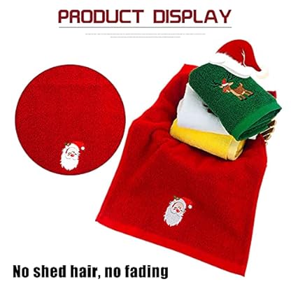 Weihnachtshandtücher 4er Pack Waschlappen Reine Baumwolle Handtücher Badezimmer Dekorative Geschirrtücher Set… – Bild 5