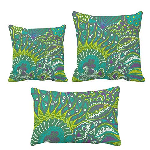 Housse de coussin poisson vert abstrait DIYthinker, une idee cadeau originale